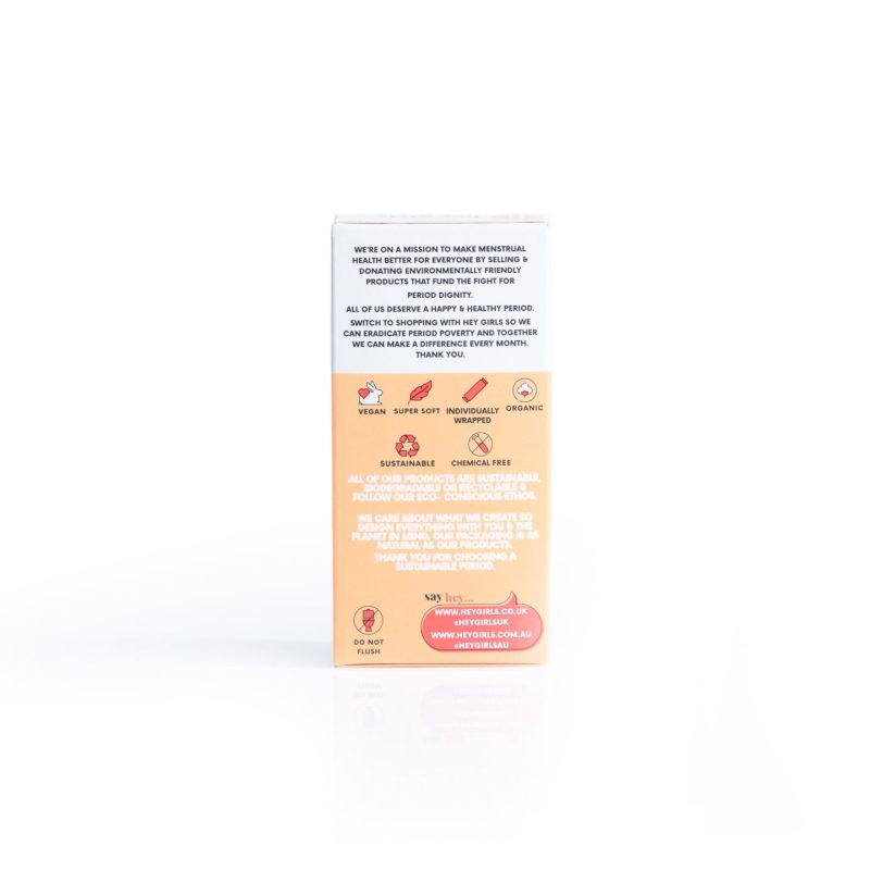 non applicator Tampons reverse of box