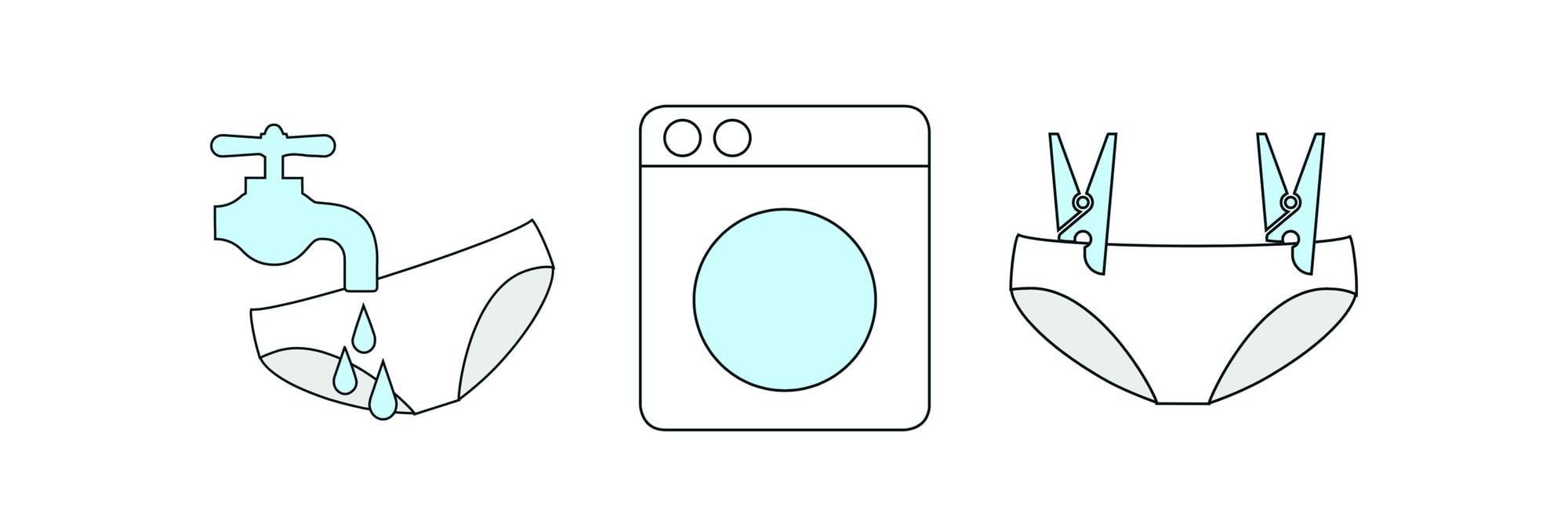 pants wash symbols