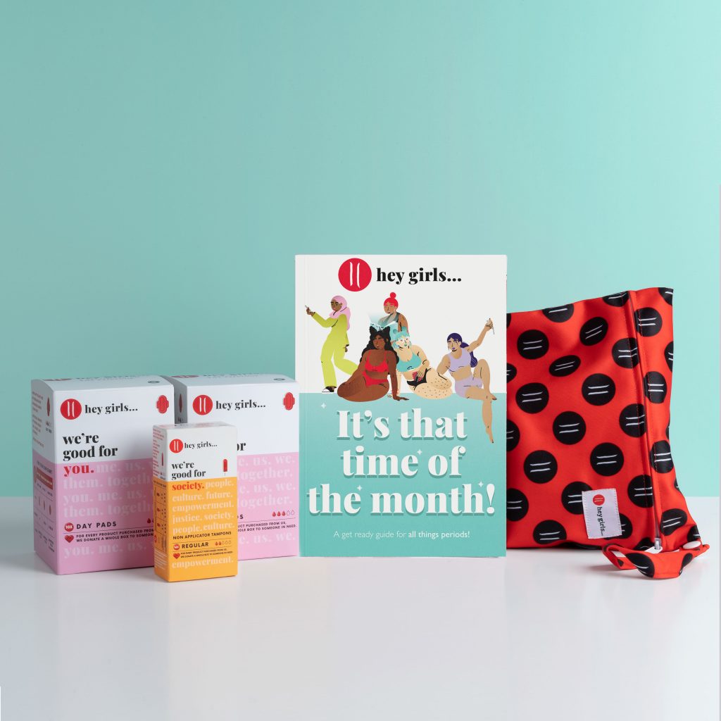 Hey Girls First Period Kit With Red Wet Bag Hey Girls