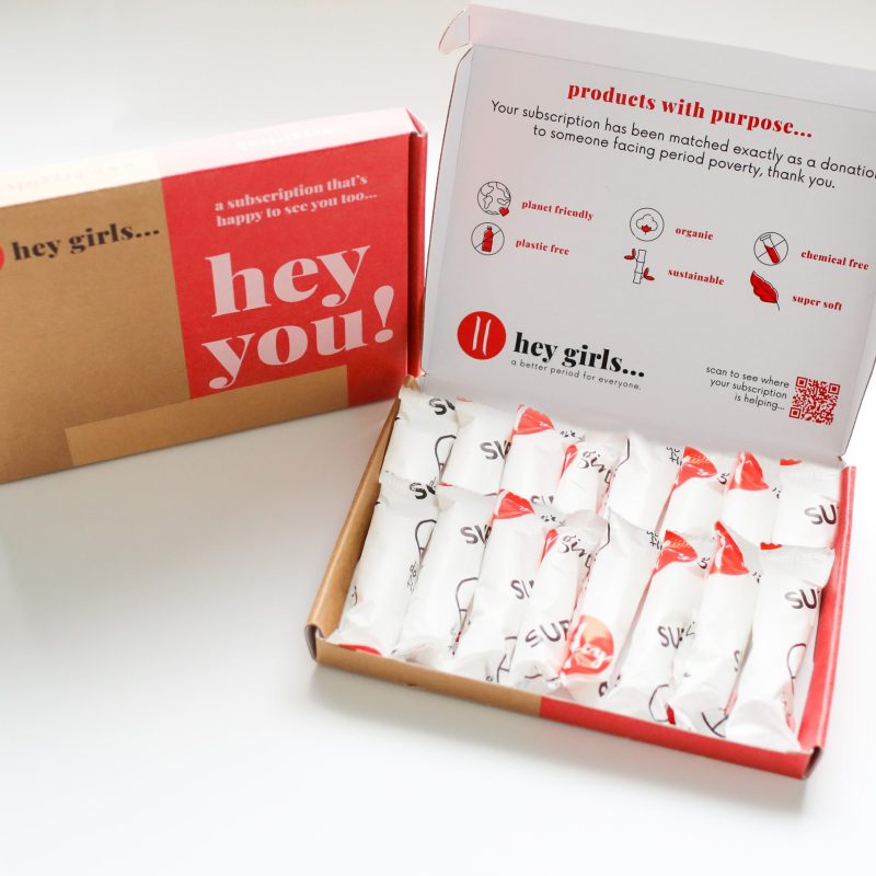 open box of regular plant based tampons