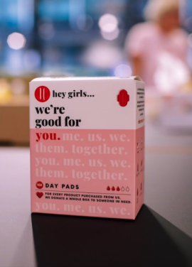 one box of hey girls day pads