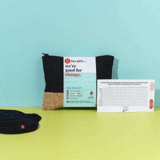 Hey Girls Full Cycle kit of reusable period Pads with eco bag