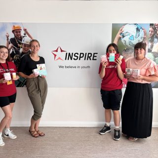 Inspire team with Hey Girls products - Credit Inspire
