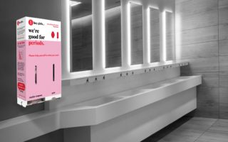 new period product dispenser from Hey Girls